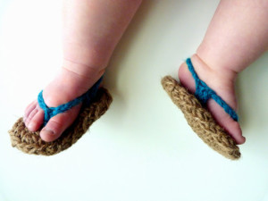Sandalias de crochet para bebé