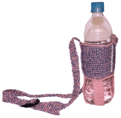 Porta botellas tejido a Crochet