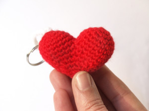 Llavero de corazón a crochet