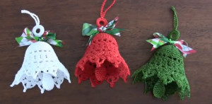arco Sinewi Inclinado Campanas de navidad a crochet - Simple Crochet