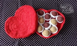 caja de bombones a crochet