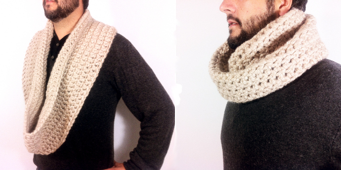 Tejer una bufanda infinita a crochet XL